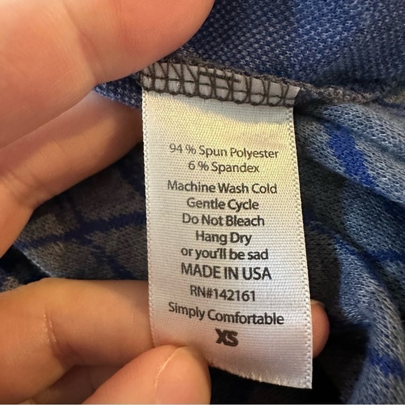 Lularoe Blue and Gray Diamond Cassie Pencil Skirt - Picture 4 of 4